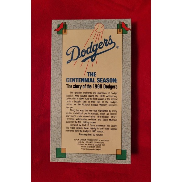 The Centennial Season 1990 Dodgers Narration Vin Scully VHS New & Sealed MLB - Picture 2 of 3
